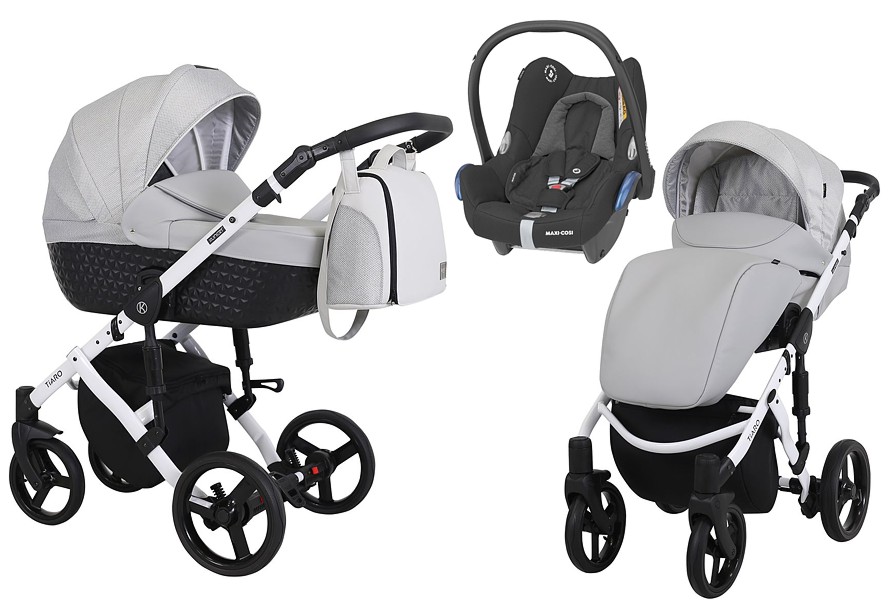 Kunert Tiaro 3in1 ( pushchair + carrycot + Maxi Cosi Cabrio car seat + adapter) gel wheels 2023/2024 FREE DELIVERY