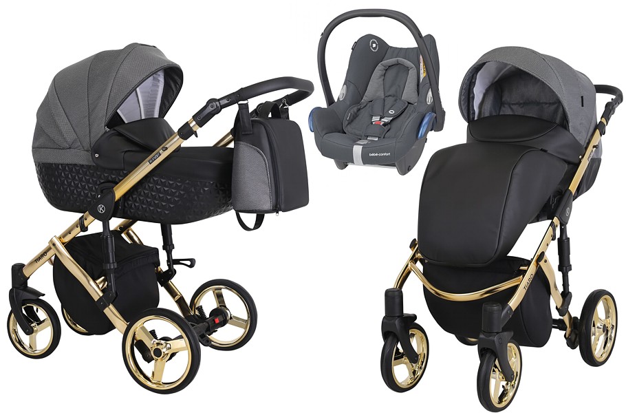 Kunert Tiaro 3in1 Premium ( pushchair + carrycot + Maxi Cosi Cabrio car seat + adapter) gel wheels 2023/2024 FREE DELIVERY