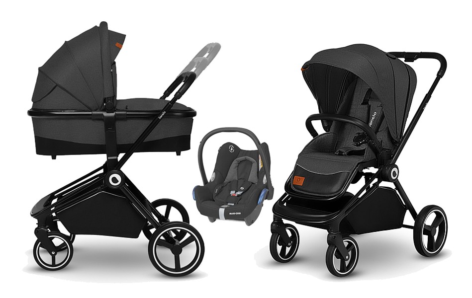Lionelo Mika 3in1 (pushchair + carrycot + Maxi Cosi car seat + adapters) 2023 FREE DELIVERY