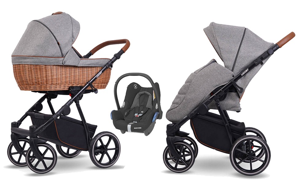 Lonex Eko Pro 3in1 (pushchair + carrycot + Maxi Cosi Cabrio car seat) 2022/2023 FREE DELIVERY