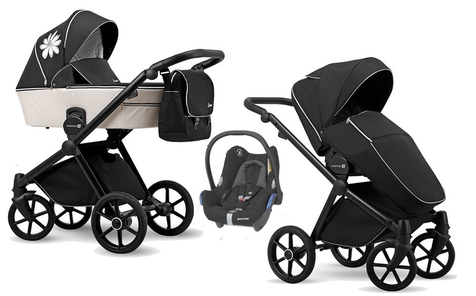 Lonex Emotion XT Flower 3in1 (pushchair + carrycot + Maxi Cosi Cabrio car seat) 2022/2023 FREE DELIVERY