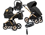 Lonex Emotion XT Flower 4in1 (pushchair + carrycot + Maxi Cosi Cabrio + Familyfix base) 2022/2023 FREE DELIVERY - Click Image to Close