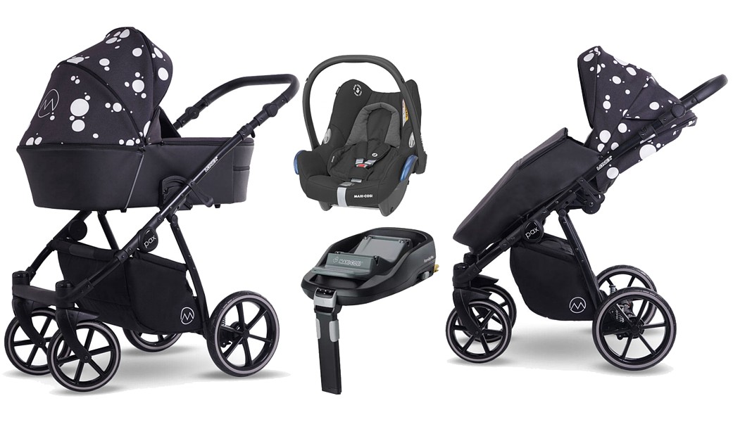 Lonex Pax 4in1 (pushchair + carrycot + Maxi Cosi car seat + base Familyfix) 2022/2023 FREE DELIVERY