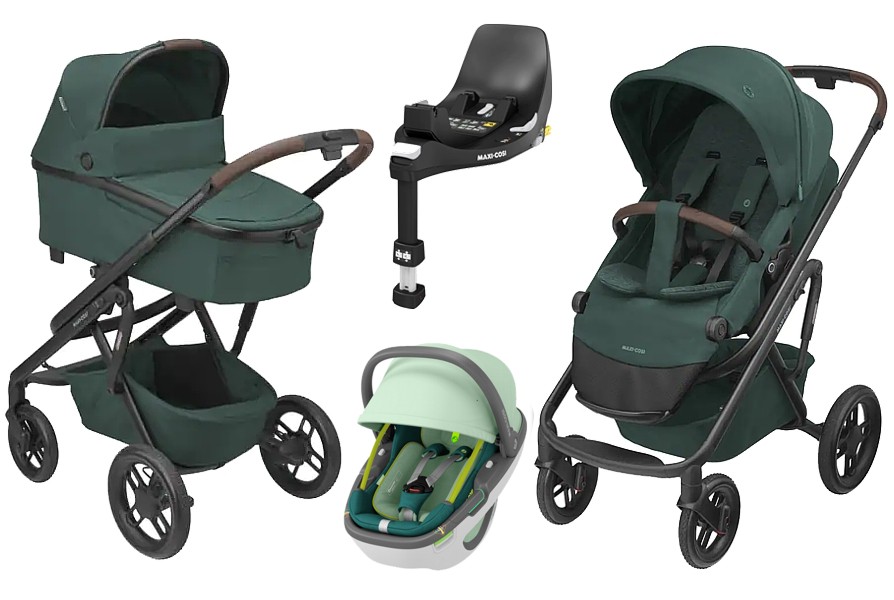 Maxi Cosi Lila XP+ 4in1 (pushchair + carrycot + Coral 360 car seat + familyfix 360 isofix base) 2022/2023 FREE DELIVERY