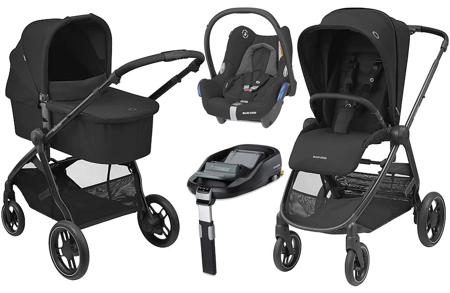 Maxi Cosi Street+ 4in1 (pushchair + carrycot + Maxi Cosi Cabrio car seat + Familyfix base) 2022/2023 FREE DELIVERY
