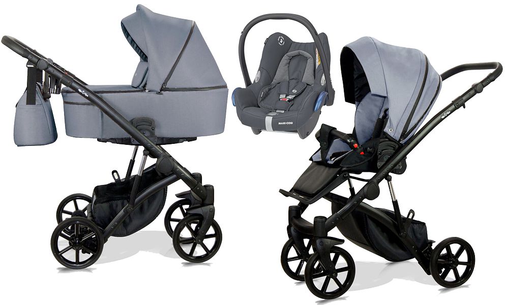 Milu Kids Atteso Sono 3in1 (pushchair + carrycot + Maxi Cosi Cabrio car seat) 2023 FREE DELIVERY