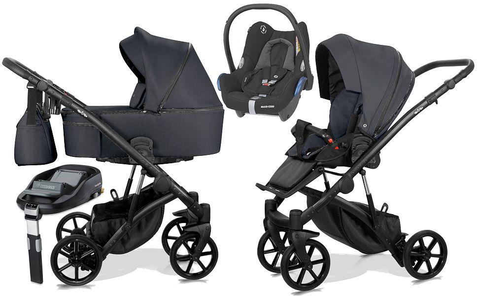 Milu Kids Atteso Sono 4in1 (pushchair + carrycot + Maxi Cosi Cabrio car seat + Familyfix base) 2023 FREE DELIVERY