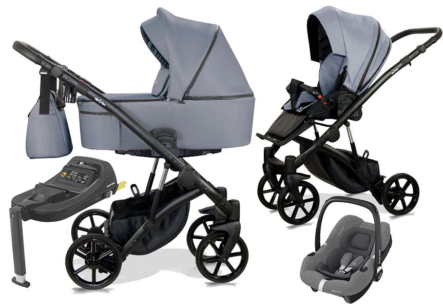 Milu Kids Atteso Sono 4in1 (pushchair + carrycot + Maxi Cosi Cabrio I-Size car seat + base) 2023 FREE DELIVERY