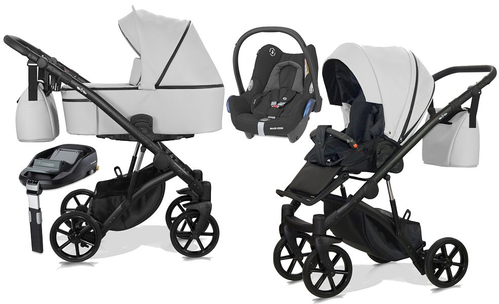 Milu Kids Atteso Sono Eco 4in1 (pushchair + carrycot + Maxi Cosi Cabrio car seat + Familyfix base) 2023 FREE DELIVERY
