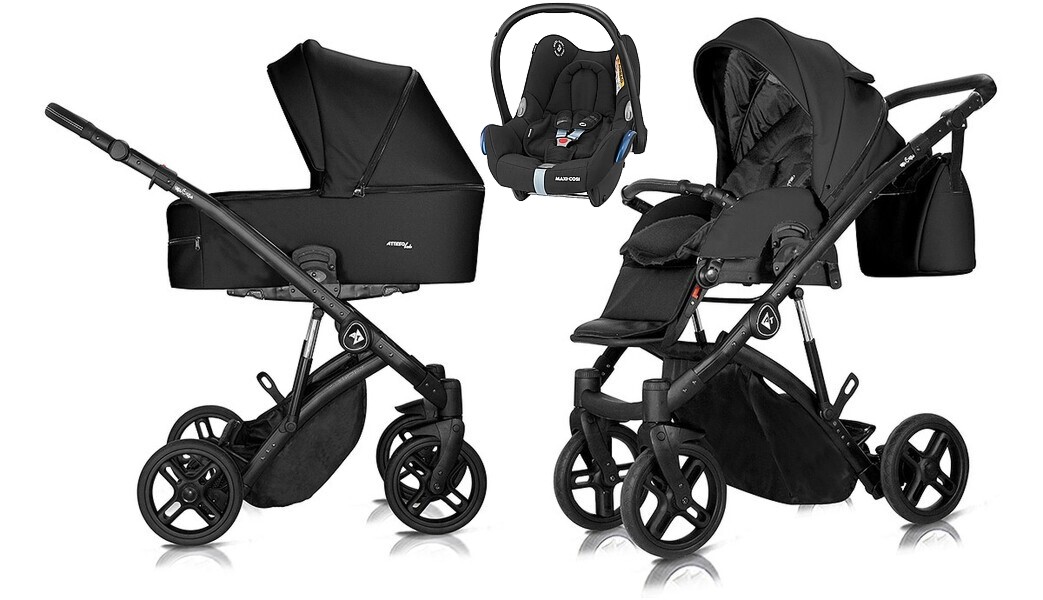 Milu Kids Atteso Ledo 3in1 (pushchair + carrycot + Maxi Cosi Cabrio car seat) 2022/2023 FREE DELIVERY