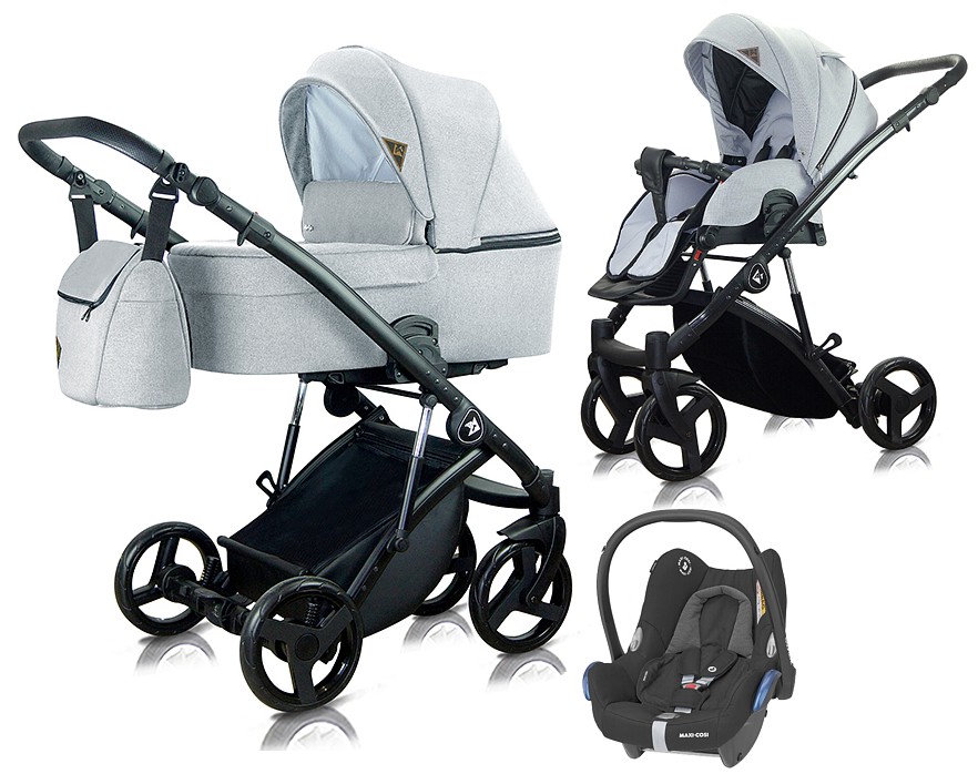 Milu Kids Atteso 3in1 (pushchair + carrycot + Maxi Cosi Cabriofix car seat) 2022/2023 FREE DELIVERY