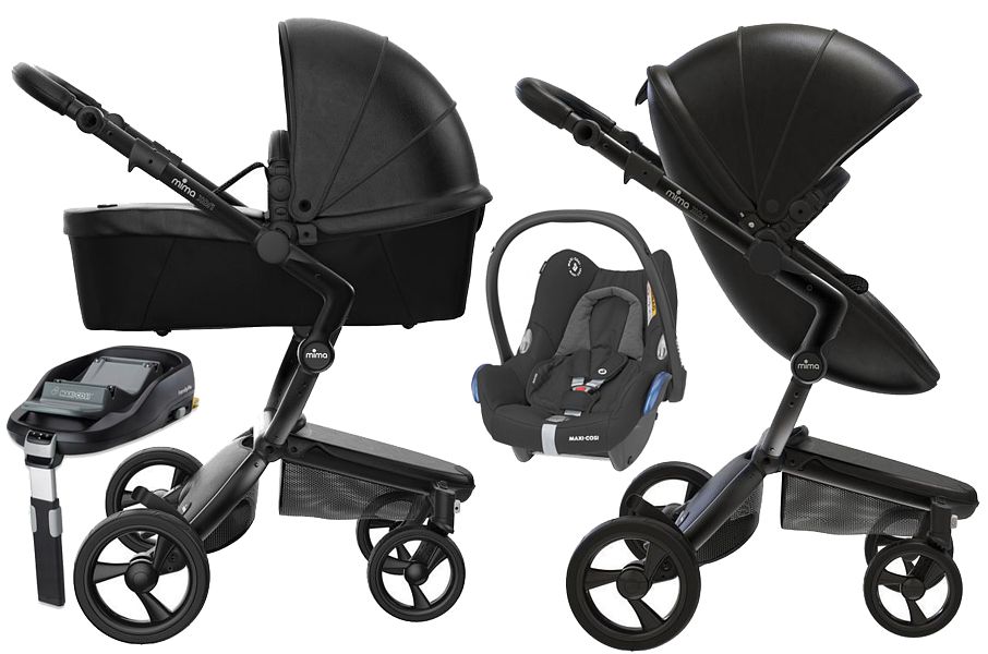 Mima Xari 4G 4in1 (frame+ pushchair/carrycot+ Color pack+ Cabrio car seat+ base) Black FREE DELIVERY VALID TILL STOCK LAST