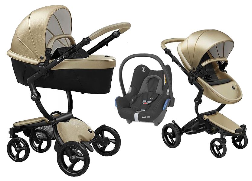 Mima Xari 4G 3in1 (frame + pushchair/carrycot + Color pack+ Maxi Cosi Cabrio car seat) Champagne FREE DELIVERY