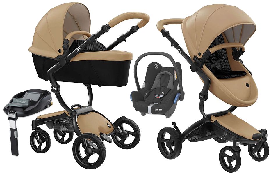 Mima Xari 4G 4in1 (frame + pushchair/carrycot + Color pack + Maxi Cosi Cabrio car seat + Familyfix base) Latte FREE DELIVERY