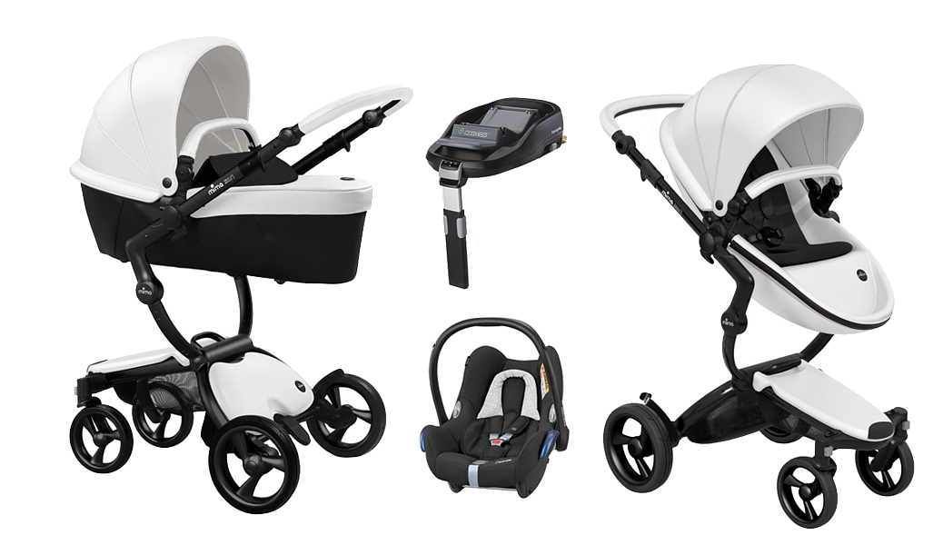 Mima Xari 4G 4in1 (frame + pushchair/carrycot + Color pack + Maxi Cosi Cabrio seat + Familyfix base) Snow White FREE DELIVERY