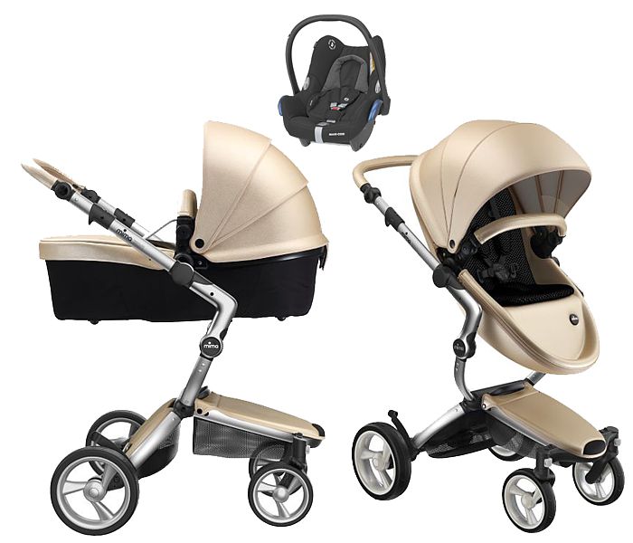 SALE! Mima Xari 4G 3in1 (frame+pushchair/carrycot champagne+Color pack+Maxi Cosi Cabrio car seat) FREE DELIVERY