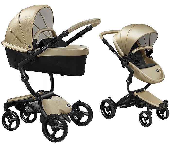 SALE! Mima Xari 4G 2in1 (frame + pushchair/carrycot champagne + Color pack) aluminum black FREE DELIVERY