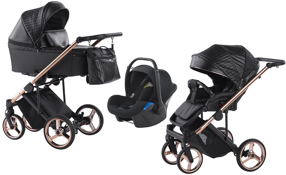 Natoni Jimmy Eco Leather 3in1 (pushchair + carrycot + Kite car seat) 2022/2023