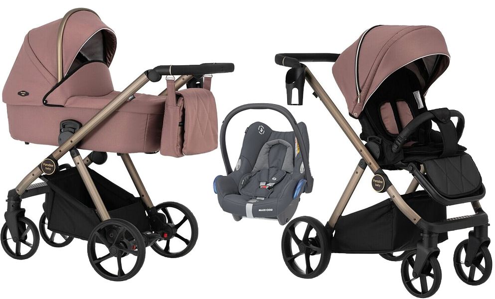 Paradise Baby RX 3in1 (pushchair + carrycot + car seat Maxi-Cosi Cabrio) frame Anoda 2024 FREE DELIVERY