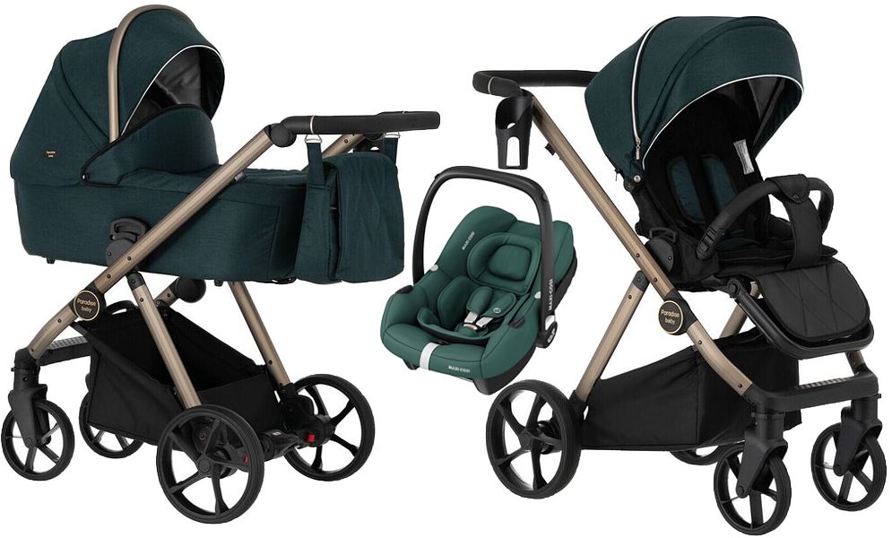 Paradise Baby RX 3in1 (pushchair + carrycot + car seat Maxi-Cosi Cabrio i-Size) frame Anoda 2024 FREE DELIVERY