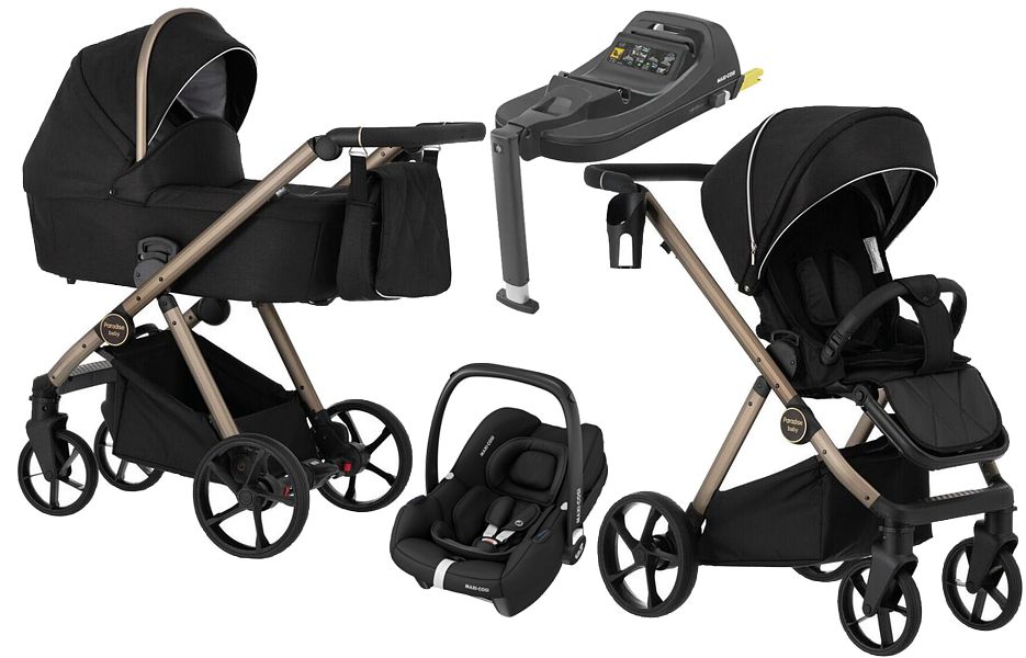 Paradise Baby RX 4in1 (pushchair + carrycot + car seat Maxi-Cosi Cabrio i-Size + base) frame Anoda 2024 FREE DELIVERY