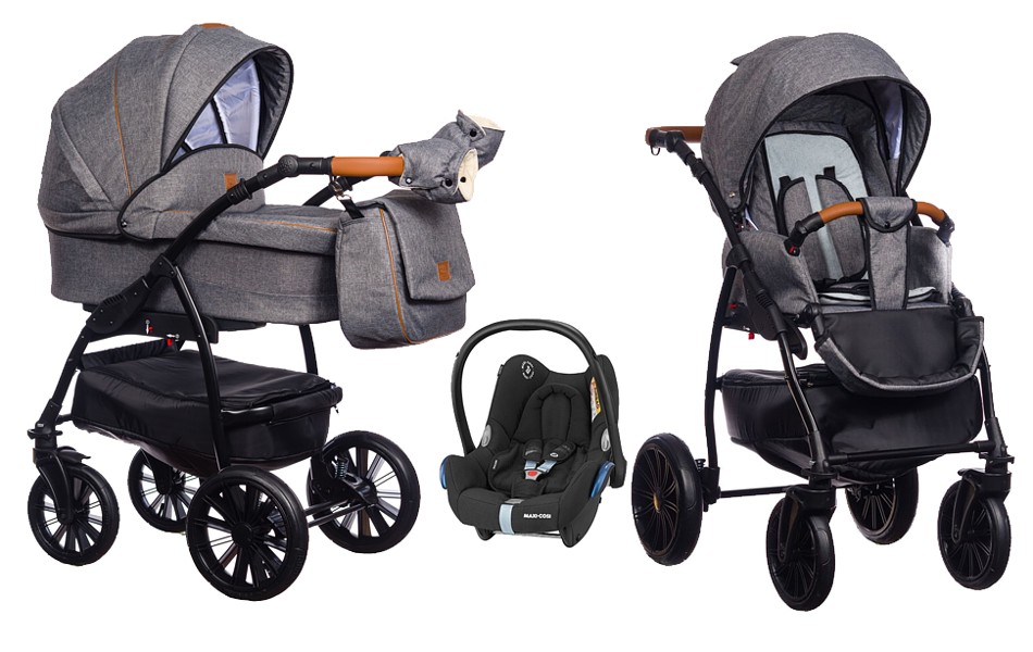 Paradies Baby Verso 3in1 (Sportwagen + Tragetasche + Maxi Cosi Cabrio Auto Sitz) 2023
