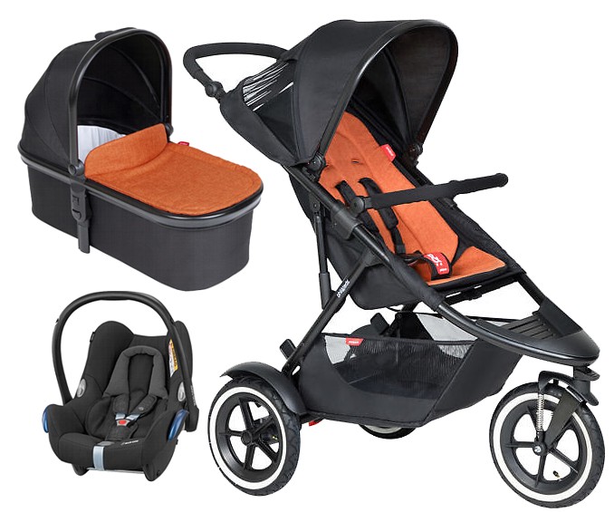 Phil&Teds Sport 3in1 (pushchair + carrycot + Maxi Cosi Cabriofix car seat) 2023 FREE DELIVERY