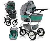 Prampol Soft Line 3in1 (pushchair + carrycot + car seat with adapter) 2023 - Click Image to Close