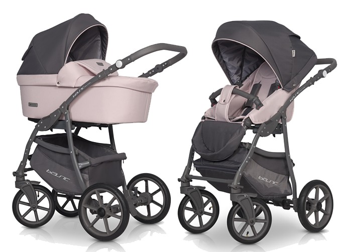 Economical stroller Riko Basic Plus Pastel 2in1 (pushchair + carrycot) 2023/2024
