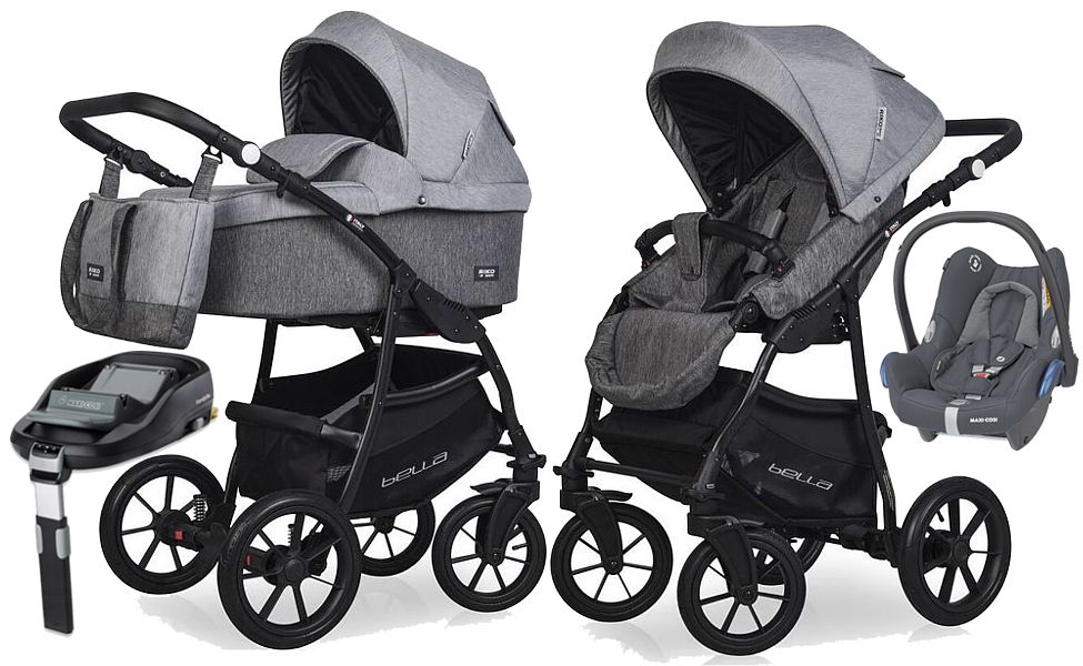 Riko Basic Bella 4in1 (pushchair + carrycot + Maxi Cosi Cabrio car seat + base) 2024 FREE DELIVERY