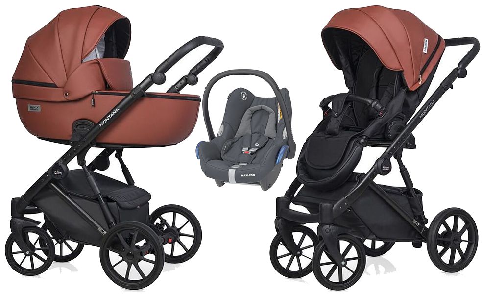 Riko Basic Montana Ecco 3in1 (pushchair + carrycot + Maxi-Cosi Cabrio car seat) 2024 FREE DELIVERY