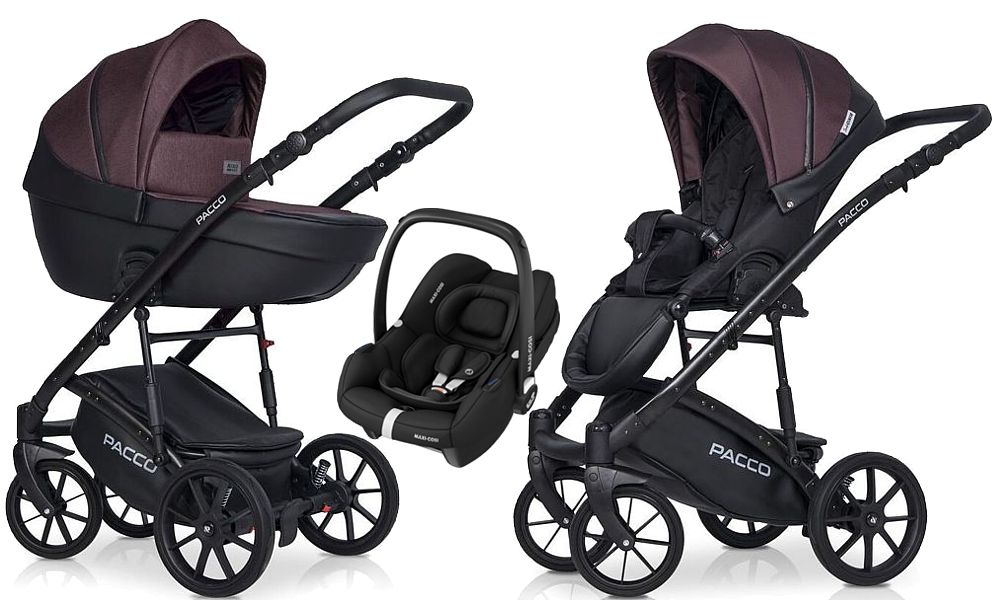 Riko Basic Pacco 3in1 (pushchair + carrycot + Maxi Cosi Cabrio I-Size car seat) 2024 FREE DELIVERY