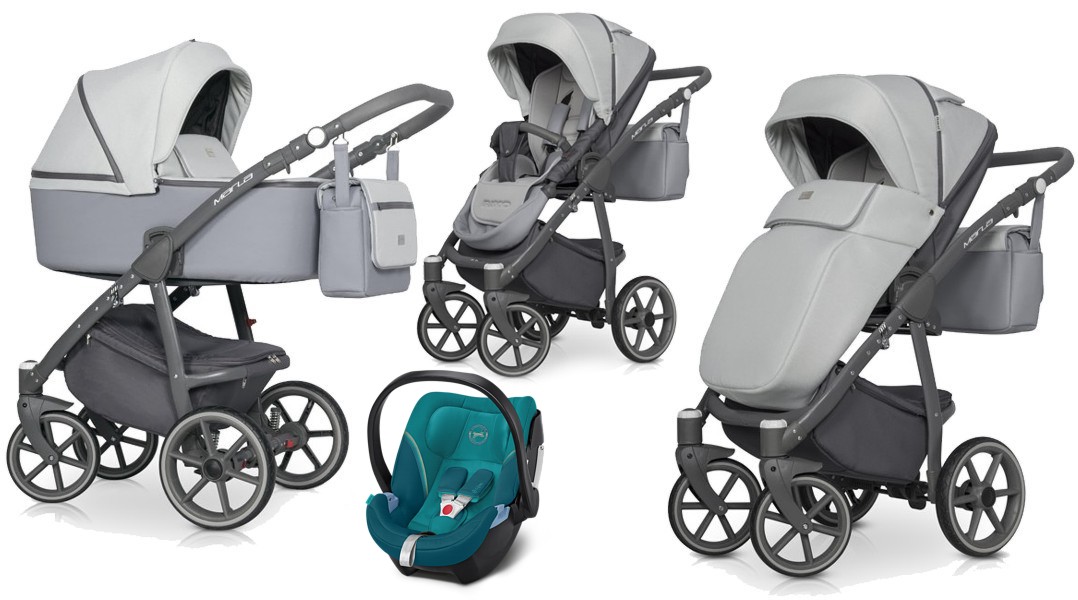 Riko Marla 3in1 (pushchair + carrycot + Cybex Aton 5 car seat) 2023/2024 FREE DELIVERY