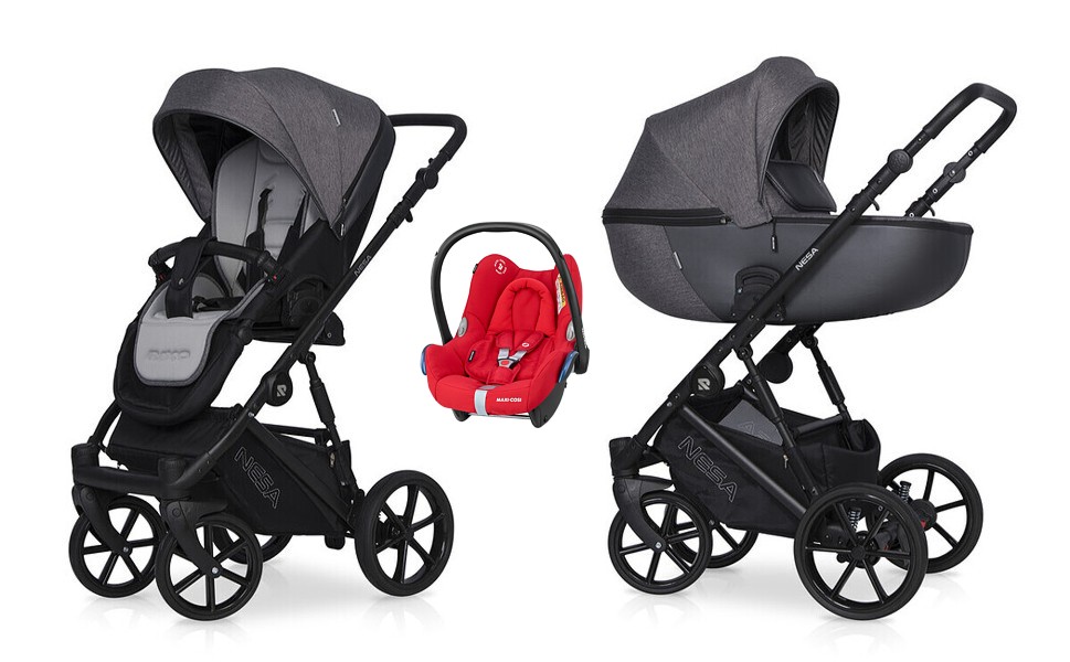 Riko Nesa 3in1 (pushchair + carrycot + Maxi Cosi Cabriofix car seat) 2023/2024 FREE DELIVERY