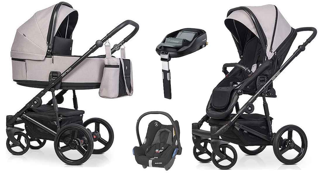 Riko Senso 4in1 (pushchair + carrycot + Maxi Cosi Cabrio car seat + Familyfix base) 2023/2024 FREE DELIVERY