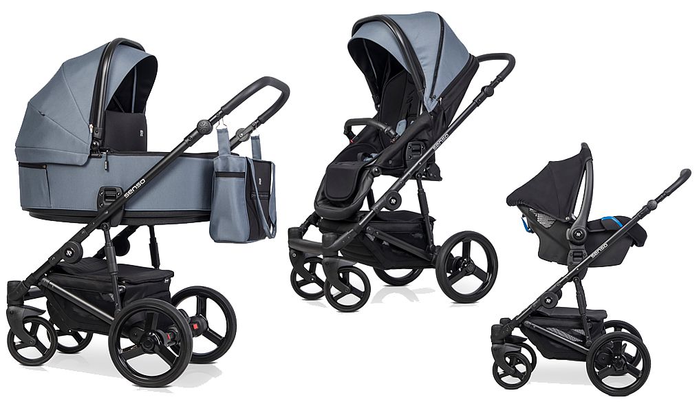 Riko Senso 3in1 (pushchair + carrycot + Kite car seat with adapters) 2022/2023 FREE DELIVERY