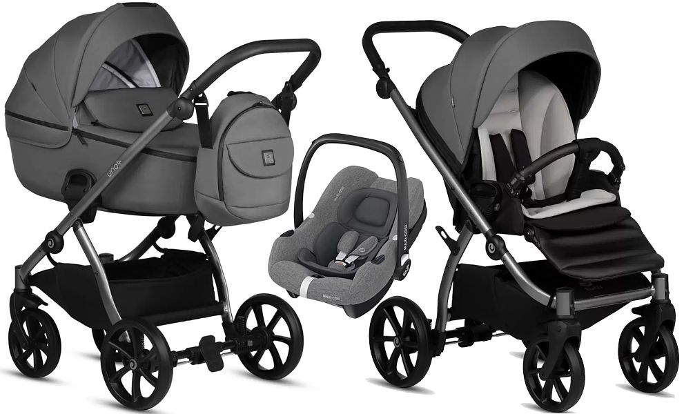 Tutis Uno 5+ Essential 3in1 (pushchair + carrycot + Maxi Cosi Cabrio I-Size car seat) 2024 FREE DELIVERY